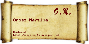 Orosz Martina névjegykártya
