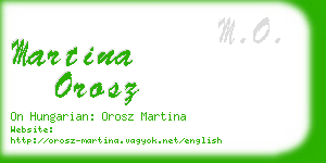 martina orosz business card